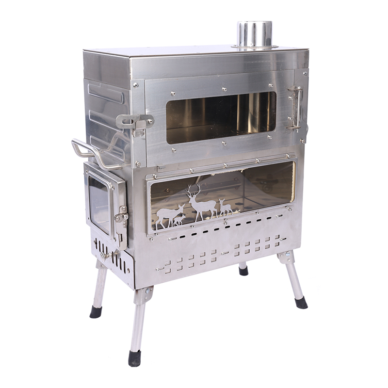 OV250T Camping Wood Stove with Oven for Outdoor Cooking
