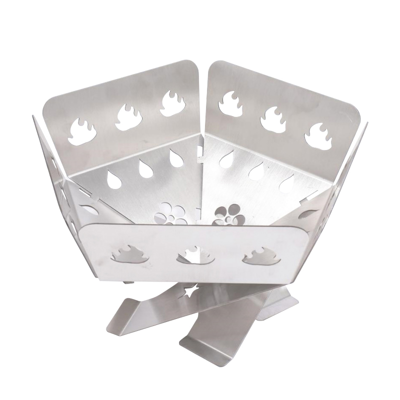 Stainless Steel Smokeless Wood Burning Fire Pit for Outdoor Patio and Camping