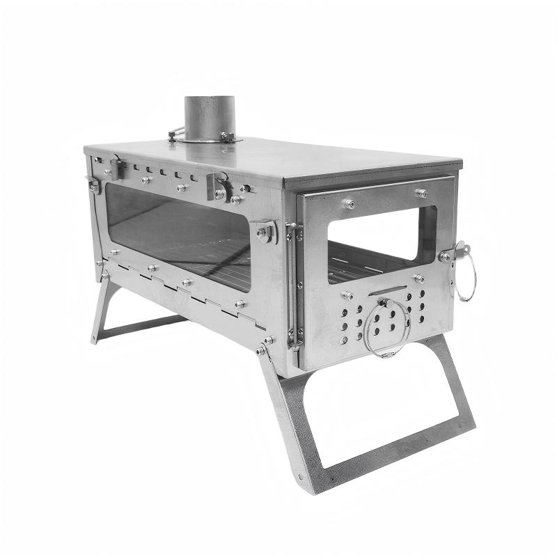 Foldable Titanium Camping Stove Portable Wood Burning Stove 