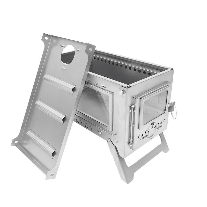 Compact Foldable Titanium Wood Stove for Lightweight Outdoor Cooking